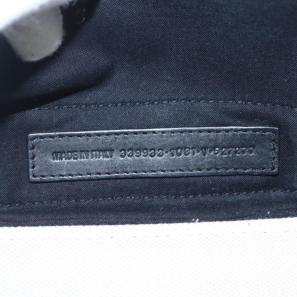 BALENCIAGA Navy kabas M Hand Bag Canvas White Black Silver 339933 Auth BA9416 - Picture 12 of 16